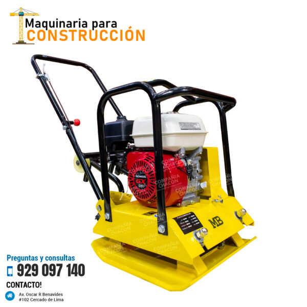 PLANCHA COMPACTADORA IMPORTADA CON MOTOR HONDA GX160 DE 5.5HP